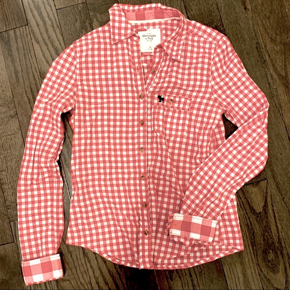 Abercrombie and Fitch Red Check Shirt XS